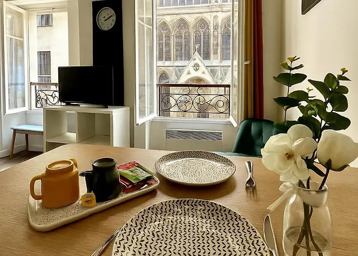 Appartement Vue Cathedrale- Centre Ville Meaux-Gare-Disney